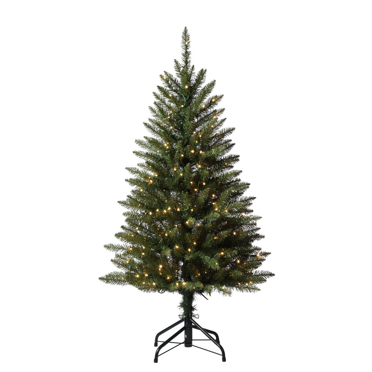 4ft. Pre-Lit Dumont Fir Artificial Christmas Tree, Warm White LED Lights